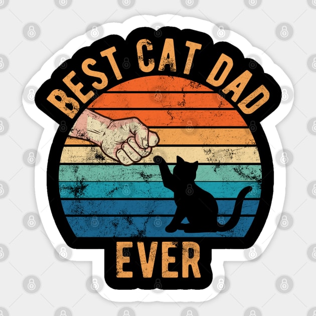 Best cat dad ever quarantined fathers day gifts 2020 quarantined Sticker by Gaming champion